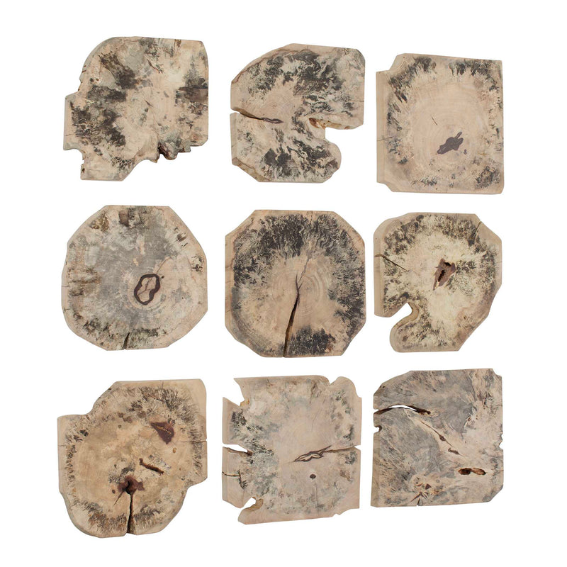 Uttermost 4398 Bahati Wood Bleached Wall Decor Set/9