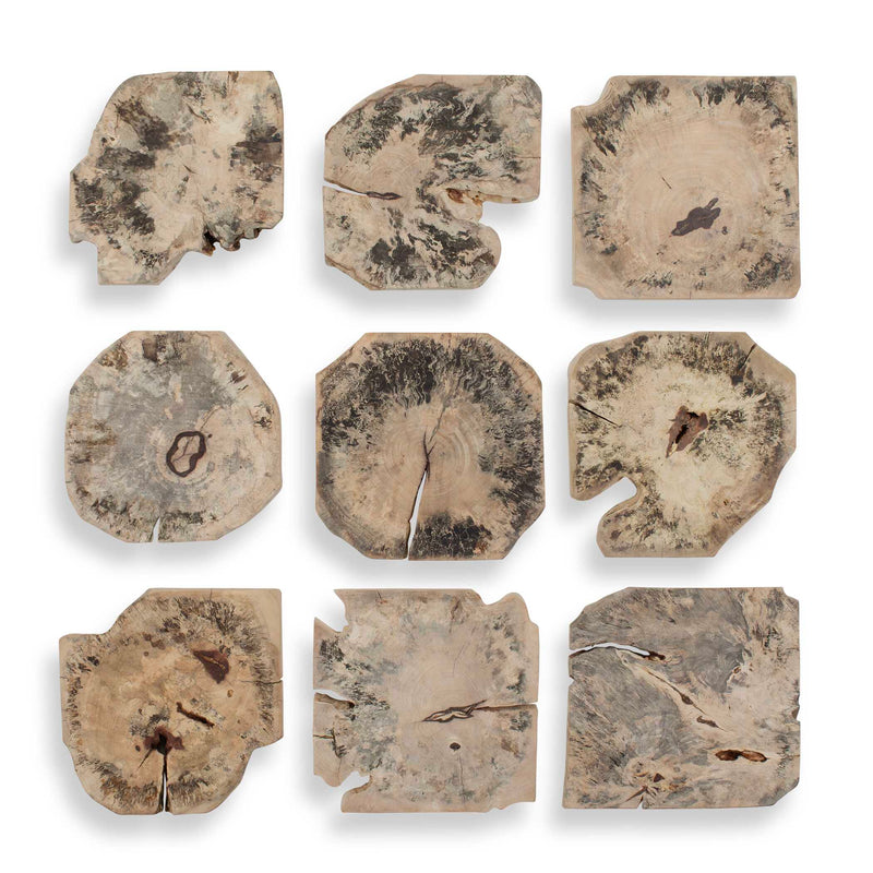 Uttermost 4398 Bahati Wood Bleached Wall Decor Set/9