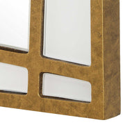 Uttermost Florence 08316 warm antique gold modern rectangle mirror with white glass inlays, 30 in. W x 45 in. H