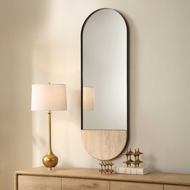 Uttermost 8293 Russo Travertine Tall Oval Mirror