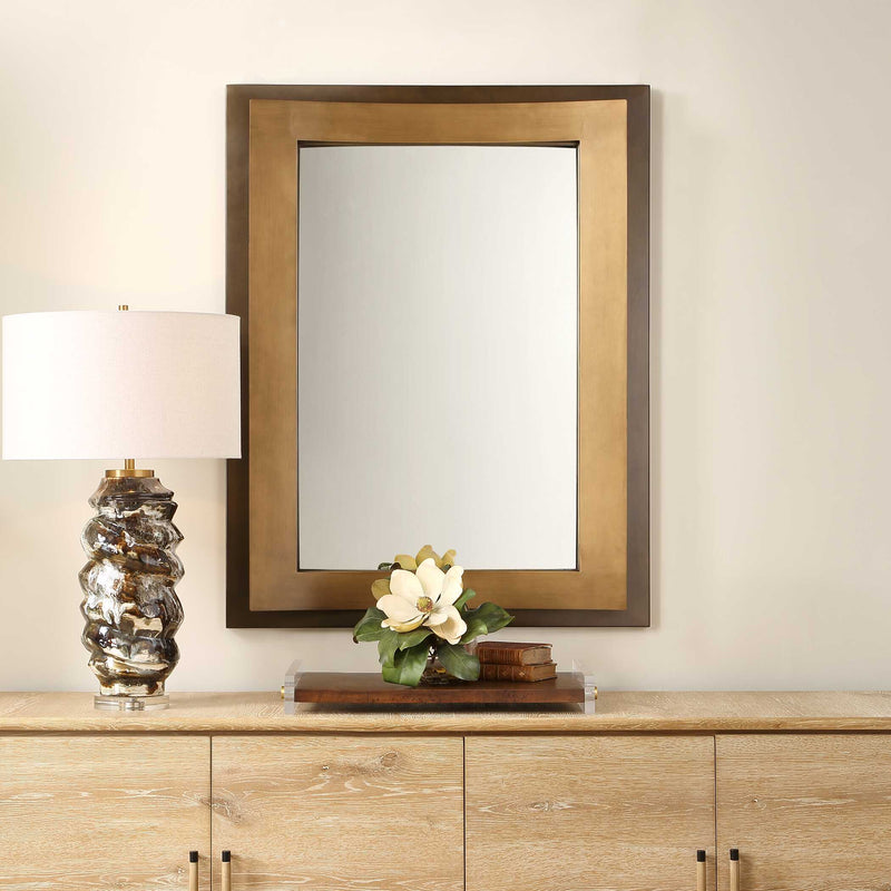 Uttermost 8295 Around The Bend Golden Bronze Mirror