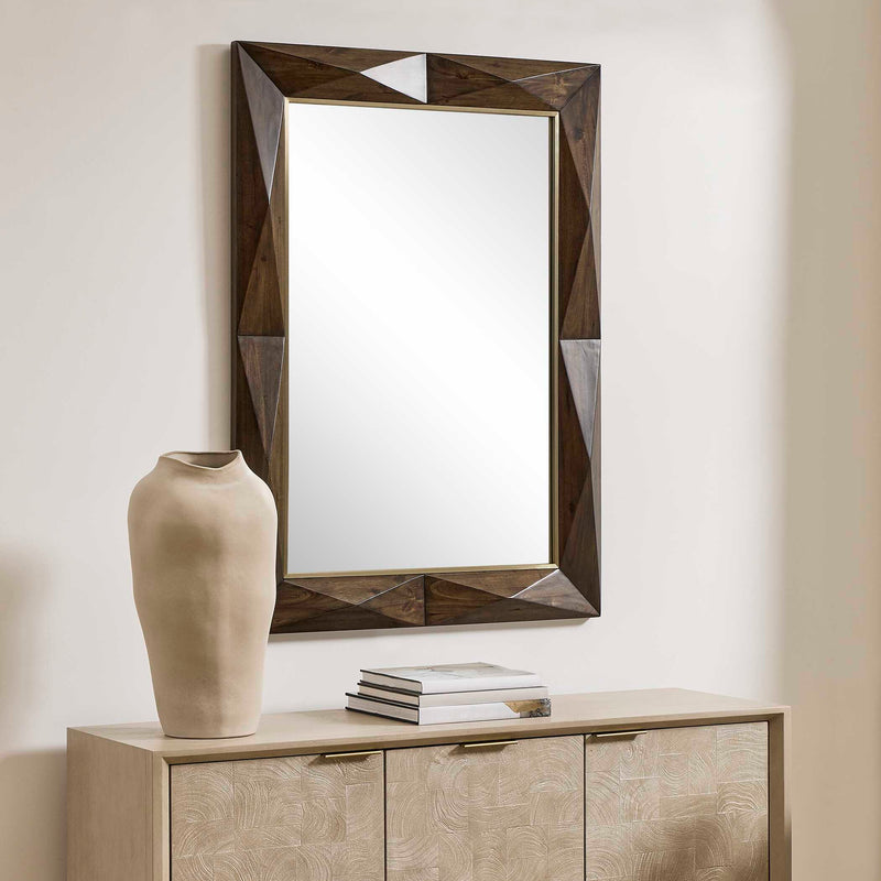 Uttermost 8285 Diamond In The Rough Wood Mirror