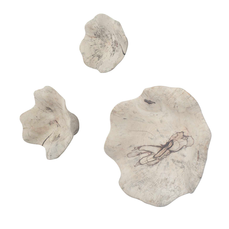 Uttermost 3505 Teo Bleached Wood Wall Decor Set/3