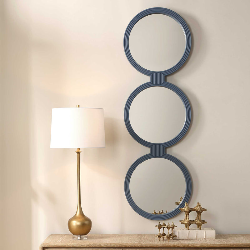 Uttermost 8323 Going In Circles Blue Gray Mirror