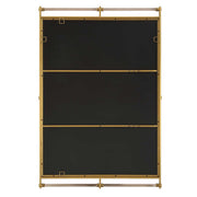 Uttermost Ripoll 08318 antique brass modern rectangle mirror with amber acrylic bars, 31 in. W x 46 in. H