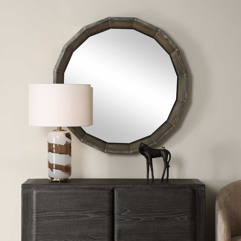 Uttermost 8319 Neve Bronze Round Mirror