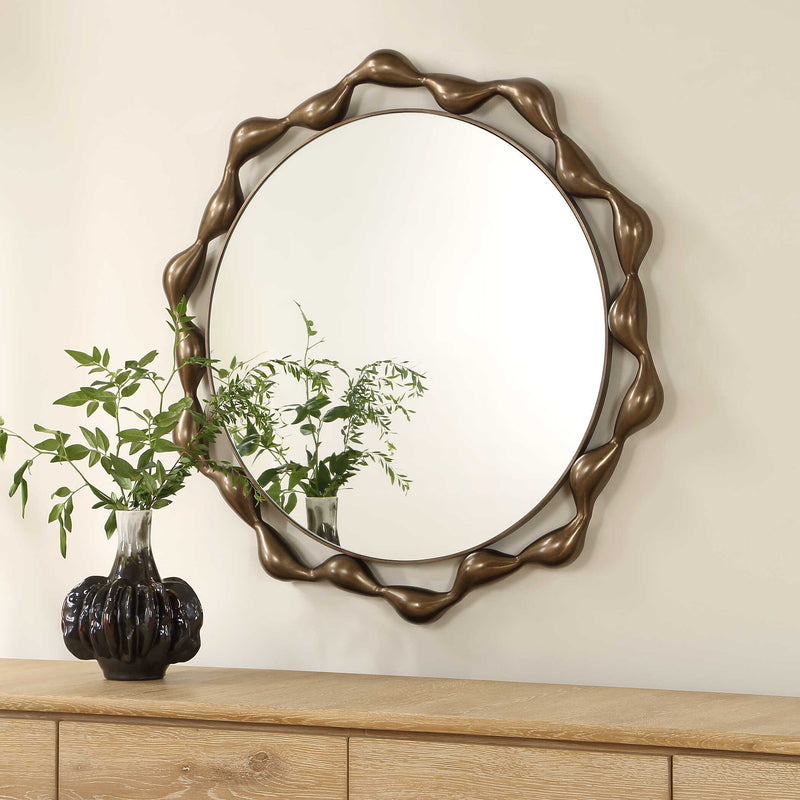 Uttermost 8324 Remolino Round Bronze Mirror