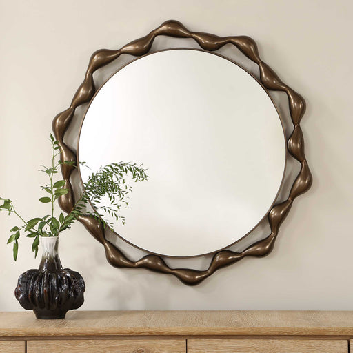 Uttermost 8324 Remolino Round Bronze Mirror