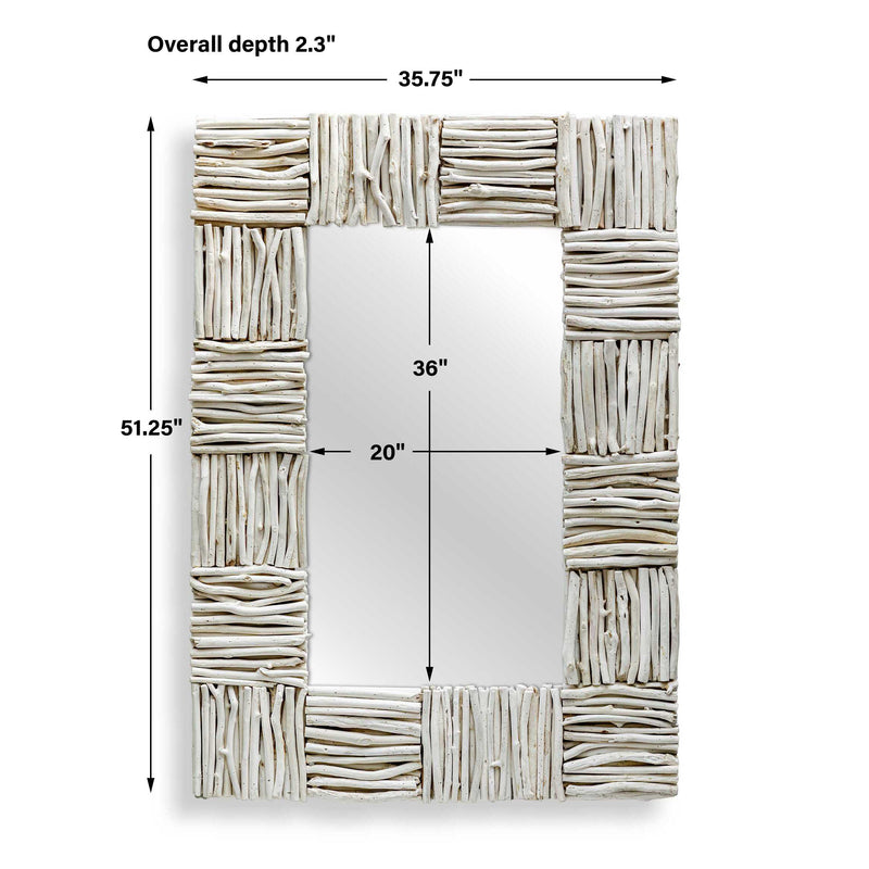 Uttermost Lathey Teak Mirror