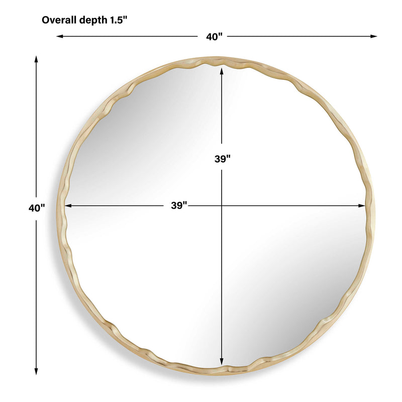 Uttermost Crinkle Round Mirror