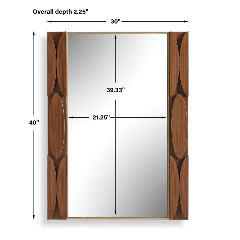 Uttermost Macario Mid-Century Wood Mirror