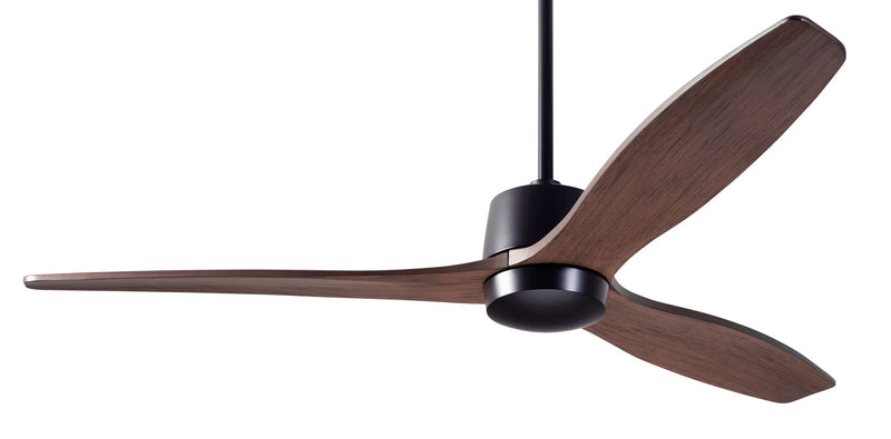 Modern Fan Company Arbor DC 54-inch dark bronze ceiling fan with mahogany wood blades and remote control