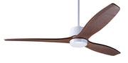 Modern Fan Company Arbor DC 54-inch gloss white ceiling fan with mahogany wood blades and remote control