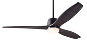 Modern Fan Company Arbor DC 54-inch dark bronze LED ceiling fan with ebony wood blades and remote control