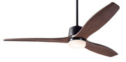 Modern Fan Company Arbor DC 54-inch dark bronze LED ceiling fan with mahogany wood blades and remote control