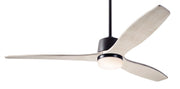 Modern Fan Company Arbor DC 54-inch dark bronze LED ceiling fan with whitewash wood blades and remote control