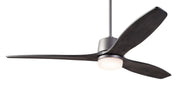 Modern Fan Company Arbor DC 54-inch graphite LED ceiling fan with ebony wood blades and remote control