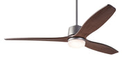 Modern Fan Company Arbor DC 54-inch graphite LED ceiling fan with mahogany wood blades and remote control