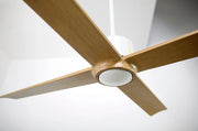 Modern Fan Company Nouveau DC 56″ Matte White Ceiling Fan with Maple Blades and Remote - ALCOVE LIGHTING