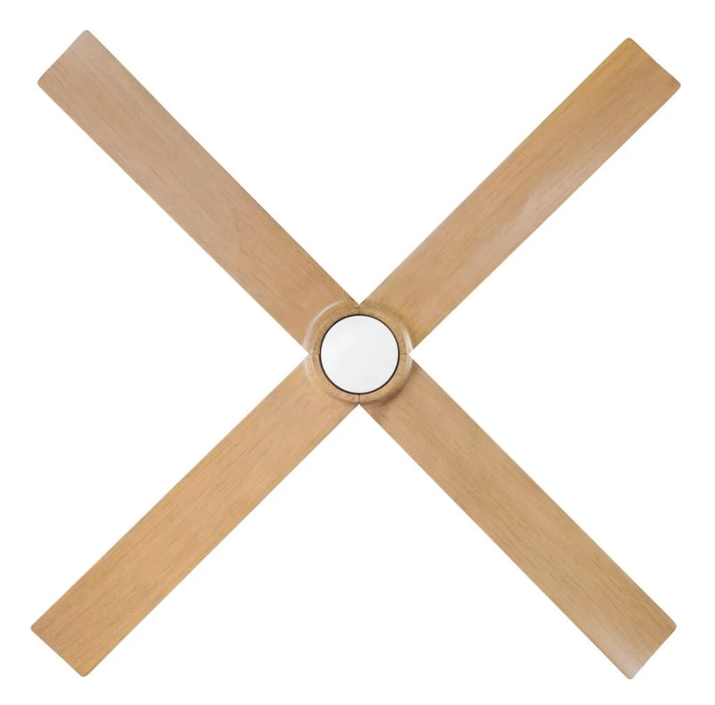 Modern Fan Company Nouveau DC 56″ Matte White Ceiling Fan with Maple Blades and Remote - ALCOVE LIGHTING