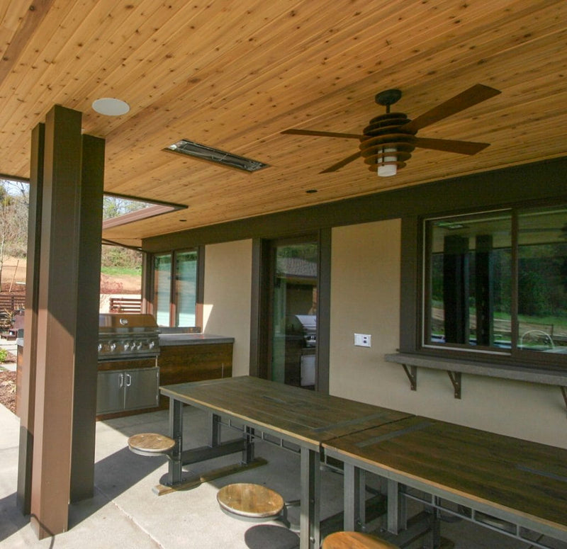 Modern Fan Company Stella LED 52" Mahogany Ceiling Fan with Wall Control - ALCOVE LIGHTING