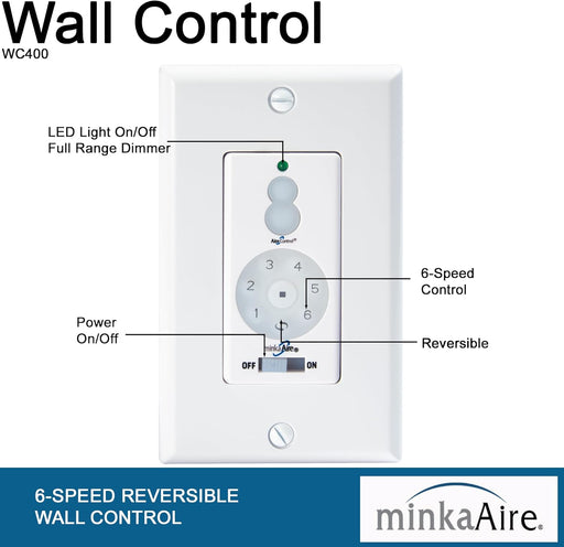 Minka Aire WC400 DC Wall Control with Full Function Ceiling Fan Aire Control - ALCOVE LIGHTING