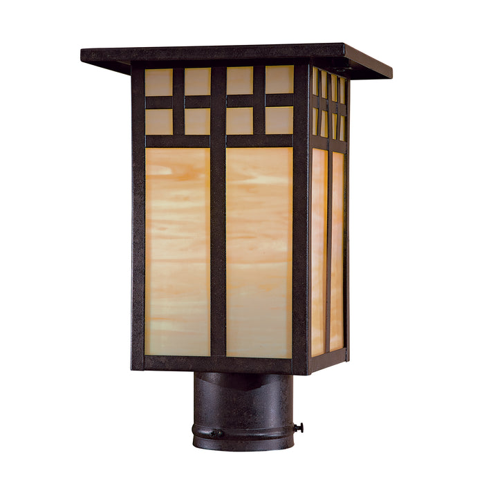 Minka Lavery Great Outdoors Transitional 1 Light Outdoor Post Mount-Textured French Bronze