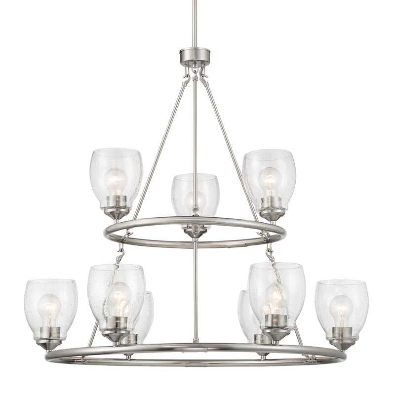 Minka Lavery Winsley 9 Light Chandelier-Brushed Nickel - ALCOVE LIGHTING