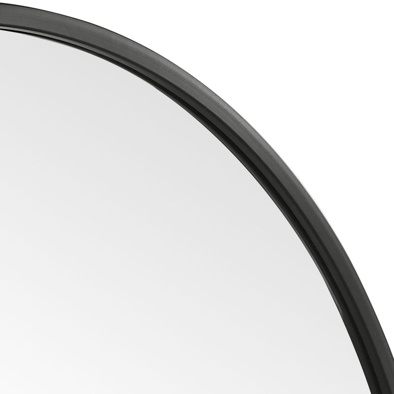 Bravik Matte Black Mirror | Modern Round Engineered Polymer Frame Bathroom Vanity Mirror (43 in. W x 43 in. H x 1 in. D)