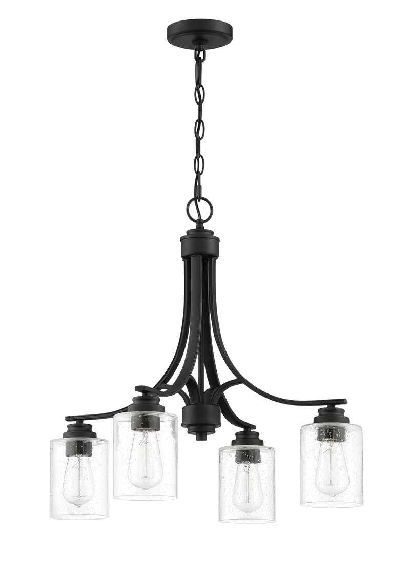 Craftmade 50524-FB Bolden 4 Light Chandelier -Flat Black