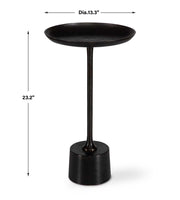 Orsten Dark Brown Oxidized Accent Table (13 in. W x 23 in. H)