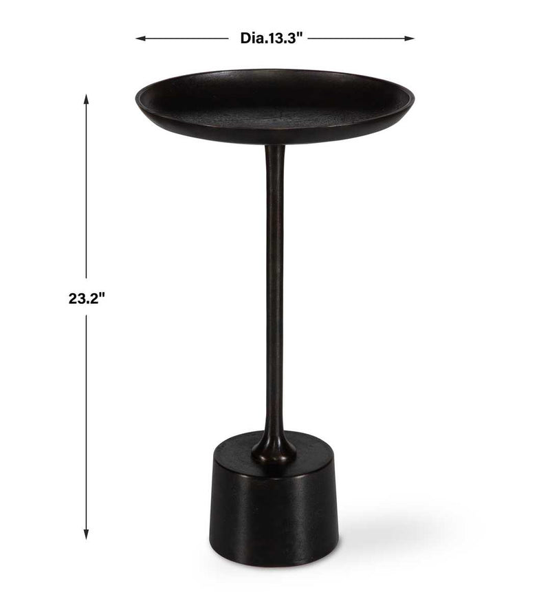 Orsten Dark Brown Oxidized Accent Table (13 in. W x 23 in. H)