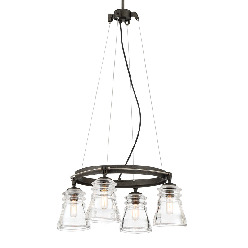 Minka Lavery Graham Avenue 4 Light Chandelier-Smoked Iron
