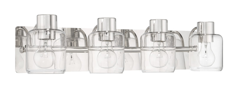 Craftmade 17728PLN4 Rori 4 Light Bathroom Vanity Light -Polished Nickel