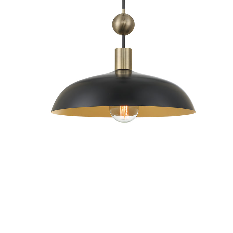 Minka Lavery Biloxi 1 Light Pendant-Coal