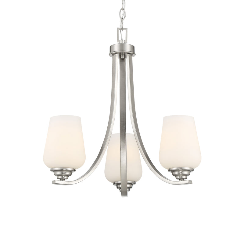 Minka Lavery Shyloh 3 Light Chandelier Fixture-Brushed Nickel