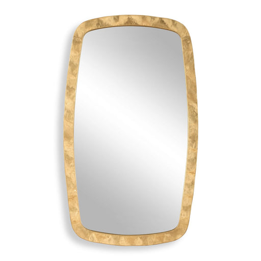Pavira Gold Leaf Mirror | Modern Rectangle Iron Frame Bathroom Vanity Mirror Mounted Vertical or Horizontal (22 in. W x 38 in. H x 1 in. D)