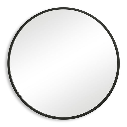 Bravik Matte Black Mirror | Modern Round Engineered Polymer Frame Bathroom Vanity Mirror (43 in. W x 43 in. H x 1 in. D)