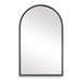 Arvisa Matte Black Mirror | Modern Arch Iron Frame Bathroom Vanity Mirror (24 in. W x 39 in. H x 1 in. D)
