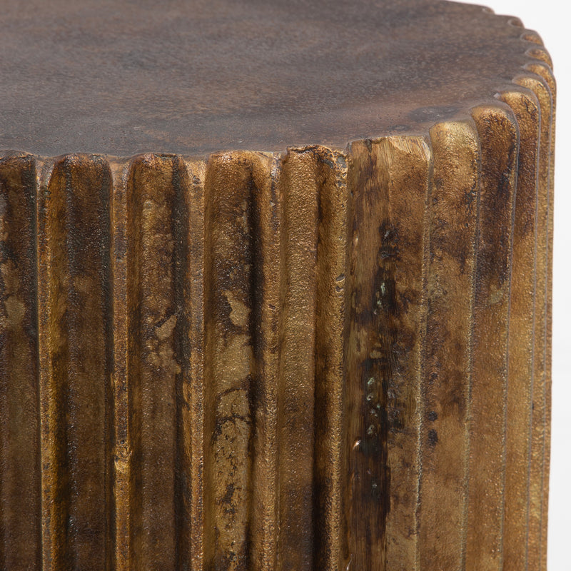 Uttermost Peaks And Valleys Gold Accent Table - ALCOVE LIGHTING
