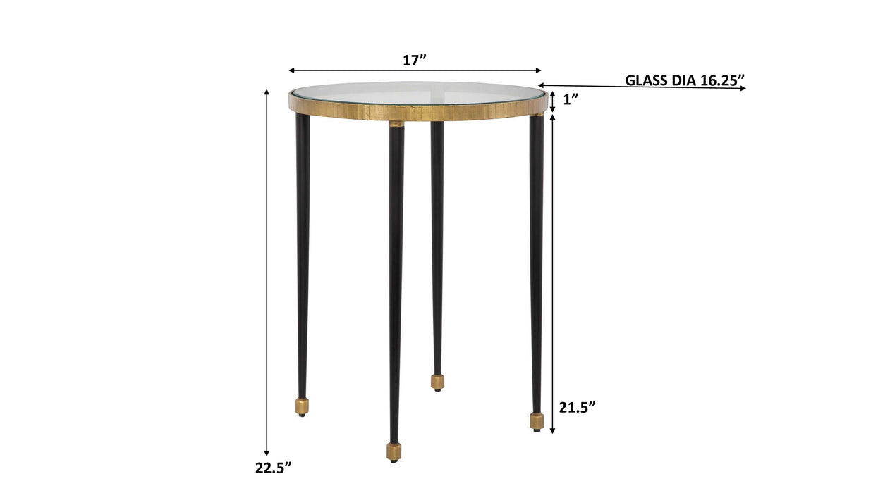 Uttermost Stiletto Antique Gold Side Table