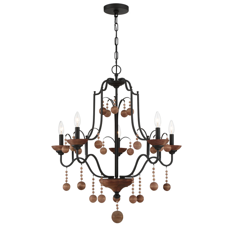 Minka Lavery Colonial Charm 5 Light Chandelier-Old World Bronze