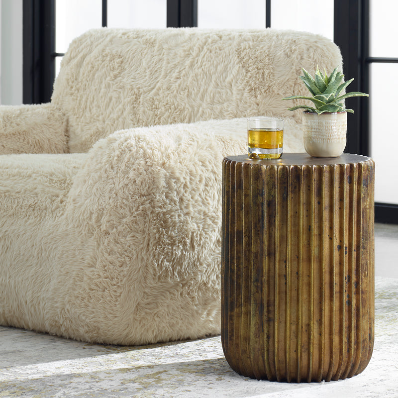 Uttermost Peaks And Valleys Gold Accent Table - ALCOVE LIGHTING