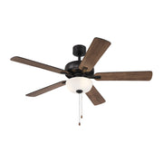 Gallant 52 in. Matte Black Ceiling Fan with LED Light and Pull Chain Control - ALCOVE LIGHTING