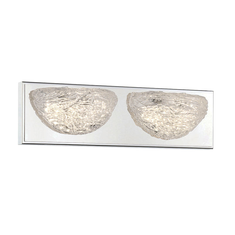 George Kovacs P5442-077-L Modern Ice 2 Light LED Bath Light -Chrome - ALCOVE LIGHTING