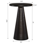 Anvik Dark Bronze Accent Table (13 in. W x 20 in. H)