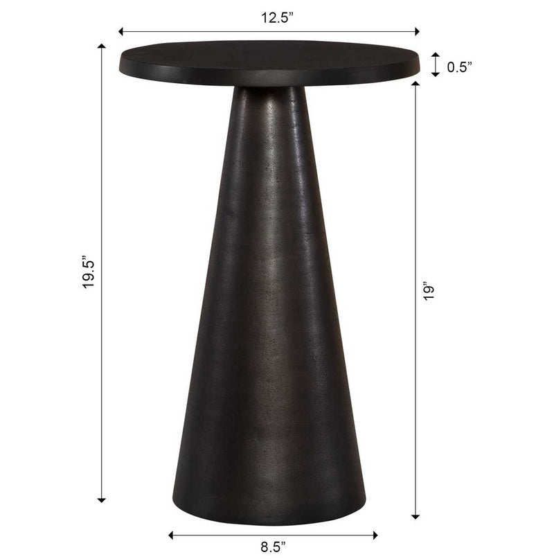 Anvik Dark Bronze Accent Table (13 in. W x 20 in. H)