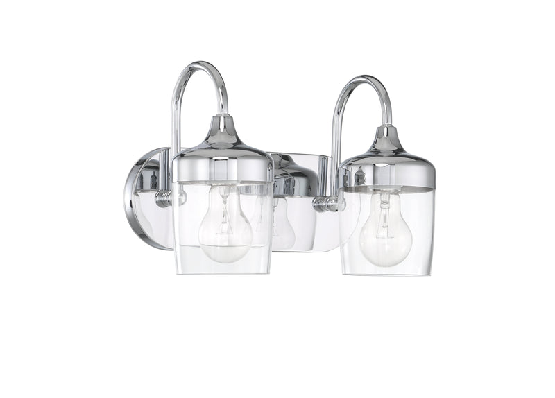 Craftmade 58102-CH Wrenn 2 Light Bathroom Vanity Light -Chrome
