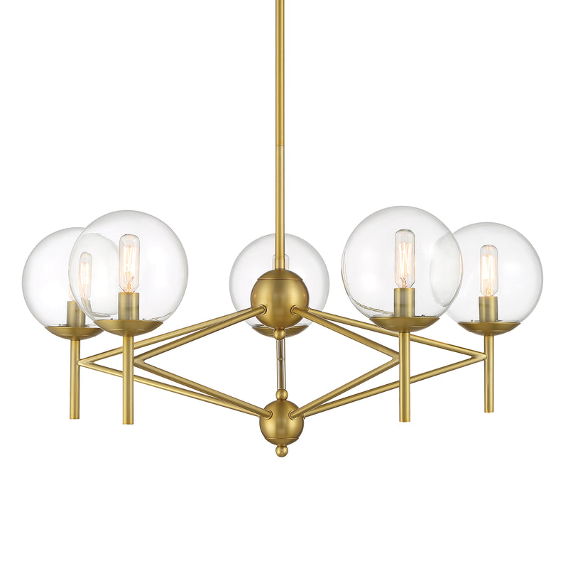 Minka Lavery Auresa 5 Light Pendant-Soft Brass