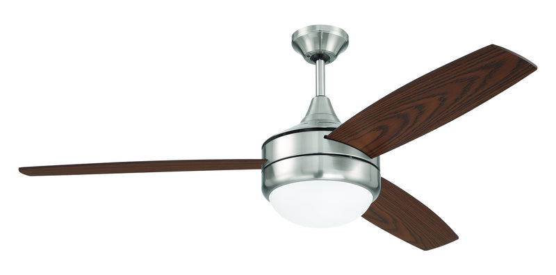 Craftmade PHZ52BNK3 Phaze II 3-Blade LED Ceiling Fan -Brushed Polished Nickel